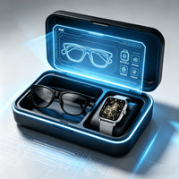Silver Smartwatch + Smart Glasses