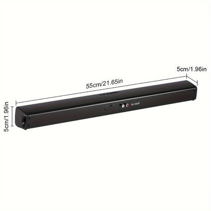 Deep Bass Soundbar with Subwoofer for Smart TV – 22" Wireless Bluetooth 5.0 Surround Sound System, TF/AUX/RCA/TWS, Home Theater Speaker for PC, Gaming, Projector, Studio, Live & Stage