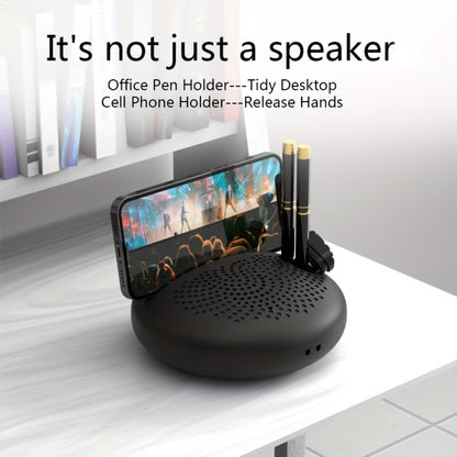 Multifunctional Bluetooth Speaker with Phone Stand & Pen Holder – Portable Wireless Speaker with Rope, Surround Sound, TWS, Built-in Microphone, for Home, Office, Car, Outdoor & Travel – Creative Gift