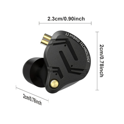 KZ ZS12 PRO X In-Ear Monitor Hybrid IEM Headphones Detachable Cable Noise Cancelling Dynamic Mic Sport Gaming DJ Audio Monitoring Music Production