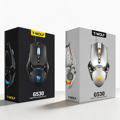 Programmable RGB Gaming Mouse Wired Ergonomic Pro-Grade with Turbo Click Multi-Mode DPI Sensitivity Dynamic RGB Lighting Forward Back Buttons USB Plug & Play for PC Laptop Mac Multiple Models