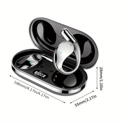 6-Mic AI Translation Bone Conduction Headset 144 Languages, Real-Time Translator Wireless Headphones, Meeting Notes Recording, Intelligent Noise Cancellation, Touch Control, Deep Bass, Open-Ear for Running Sport Business