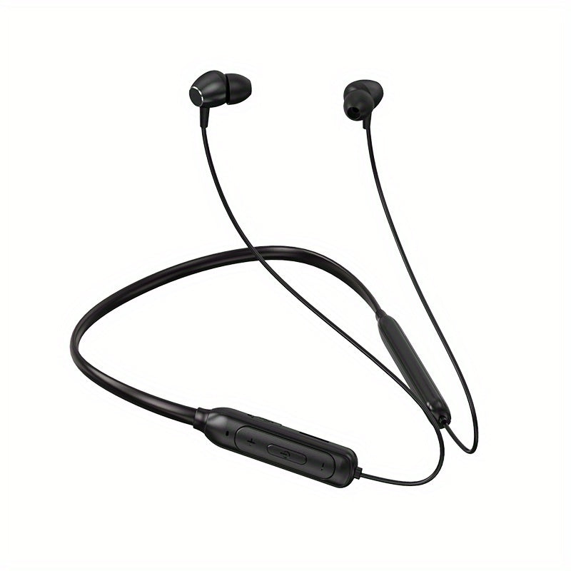 Neckband Magnetic Wireless Earbuds 20H Playtime 230mAh In-Ear Noise Canceling Sports Headphones with Mic Pluggable Memory Card Long Standby for Running Gym Workout Travel