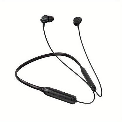 Neckband Magnetic Wireless Earbuds 20H Playtime 230mAh In-Ear Noise Canceling Sports Headphones with Mic Pluggable Memory Card Long Standby for Running Gym Workout Travel