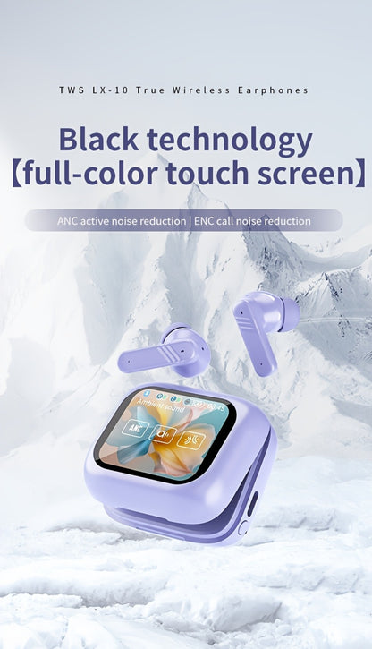 LED Touchscreen Wireless Earbuds Bluetooth 5.4, ANC/ENC Noise Cancelling, 48H Playtime, Touch Screen Control, LED Display Charging Case, True Wireless Earphones for Work Sport Travel
