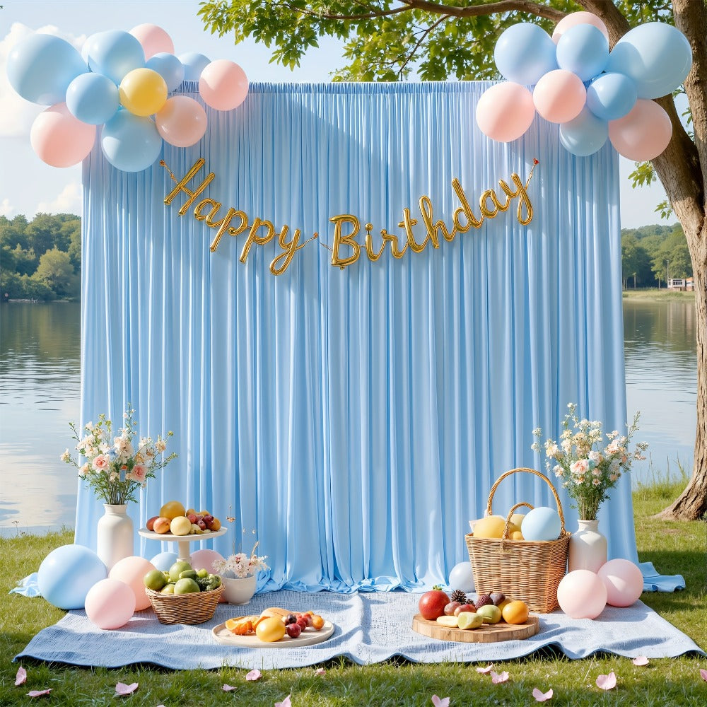4-Pack 5x10ft Elegant Spandex Photography Backdrop | Wear-Resistant, Wrinkle-Free, Soft & Opaque Party Decoration Banners for Weddings, Birthdays, Stages, Exhibitions & Events