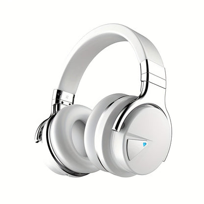 Active Noise Cancelling Over-Ear Headphones MIGHTY ROCK, Wireless Bluetooth 5.2 with 45mm Drivers Deep Bass, 30H Playtime Built-in Mic, Foldable Protein Earpads Headset for Travel Work Study Flight