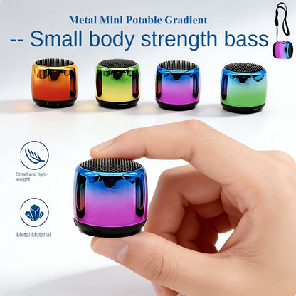 Thumb-Sized Mini Wireless Bluetooth Speaker with Built-In Mic, TWS Pairing, 360° Stereo Surround Sound, Multiple Color Options for Music Podcasts Travel and Outdoor Use