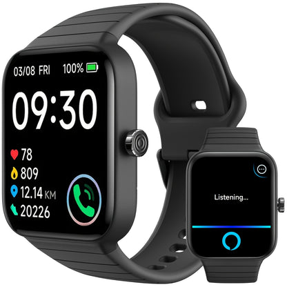 Fitness Tracker Smartwatch with Alexa Built-in FAWEIO 1.95" Large Display, Wireless Calling, 100+ Sport Modes, Pedometer Heart Rate Sleep Blood Oxygen, Compatible with iPhone & Android – Smart Watch for Men Women 11 Colors