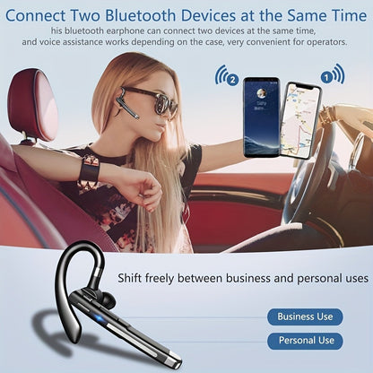 Single-Sided Wireless Earbud ENC Noise Cancelling Mic Lightweight Comfortable In-Ear Type-C Charging for Business Calls Daily Use Fitness Exercise All Smartphones