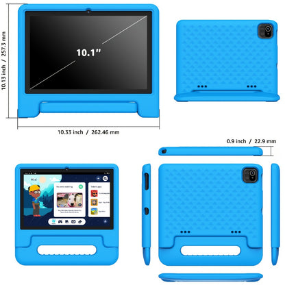 Apolosign Kids Tablet 10 Inch 64GB, Android 15 8-Core 8GB RAM WiFi 6, 1280x800 HD Display 5MP+2MP Camera, Parental Control Educational Shockproof Case, 2025 Model Children Tablet for Ages 3-12 – Black Navy Purple Blue Pink