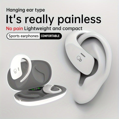 90H Wireless Earphones ENC Noise Cancellation 3D Deep Bass Secure Earhook Sport Running Earbuds Long Battery Life Bluetooth Compatible iOS Android Black White Green