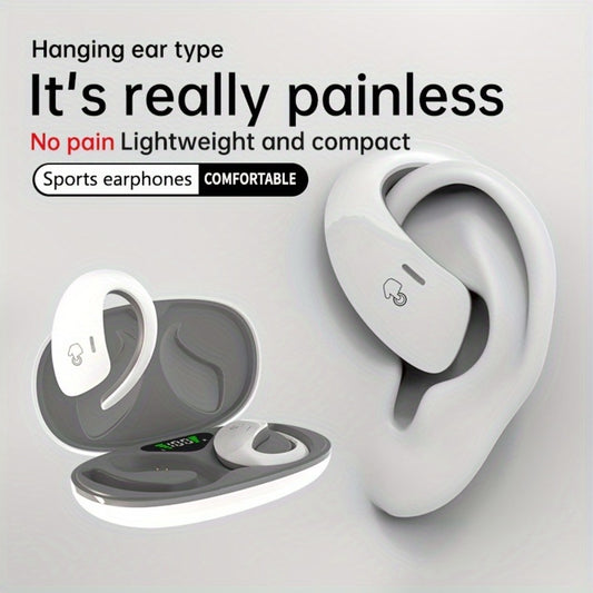90H Wireless Earphones ENC Noise Cancellation 3D Deep Bass Secure Earhook Sport Running Earbuds Long Battery Life Bluetooth Compatible iOS Android Black White Green
