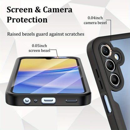Samsung Galaxy A-Series Rugged Case with Built-In Screen Protector – Full Body Shockproof Phone Cover for Galaxy A15 A16 A17 A36 A37 A56 A57 5G | Heavy Duty Drop Protection
