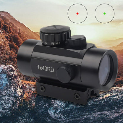 Red Green Dot Sight Scope 1x40 with Picatinny Rail Mount | 2 Reticle Types, Adjustable Brightness for Rifles, Shotguns, Airsoft & Tactical Shooting