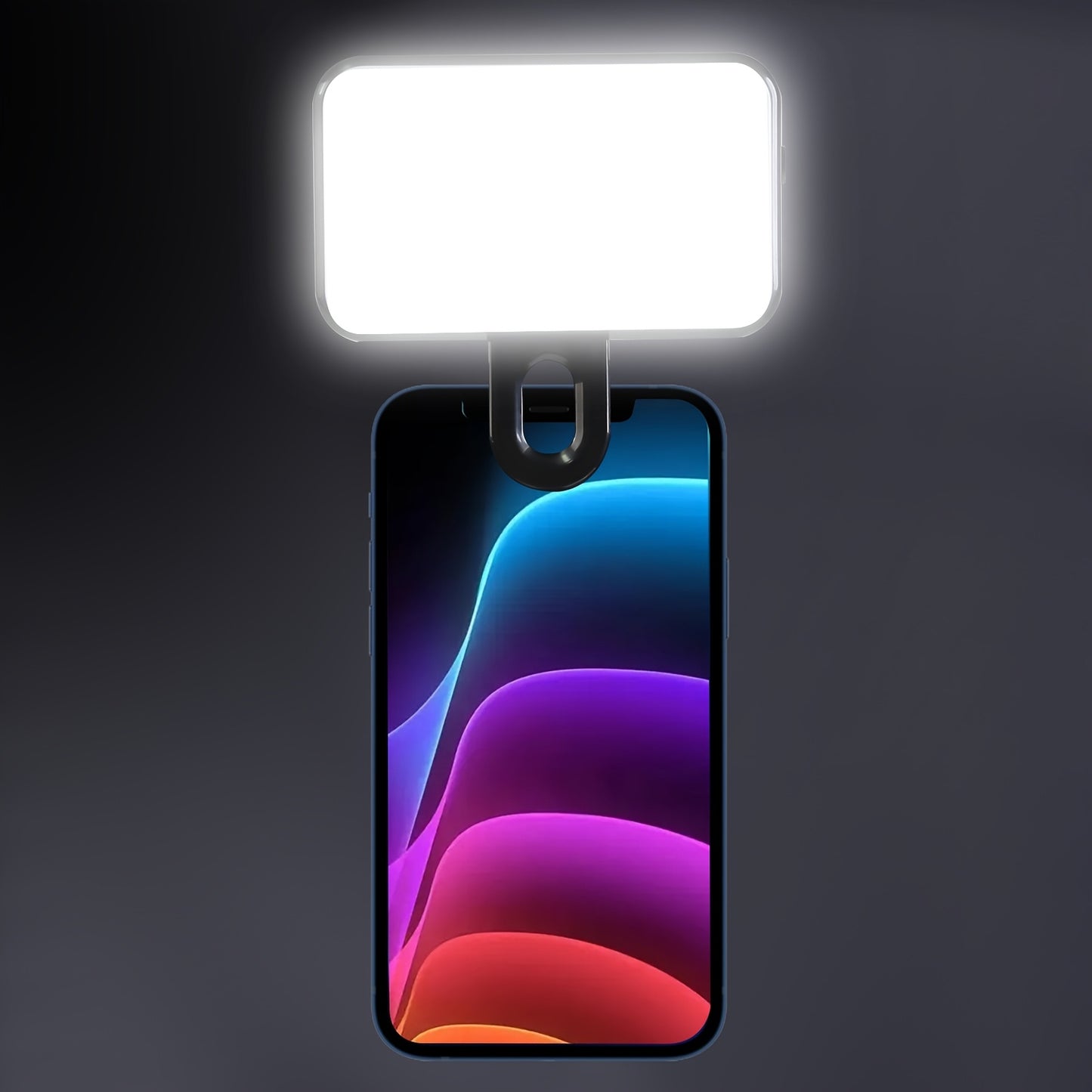 Clip-On LED Fill Light for Phone Laptop Tablet Mini Portable Selfie Light for Video Conferencing Live Streaming Makeup Photography Battery Powered Compact Clip Light