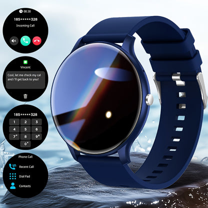 IP68 Waterproof Smartwatch 1.46" HD – 100+ Sport Modes, Wireless Calling, Music Control, Remote Camera, Sedentary Reminder – Unisex Fitness Tracker Black Silver Blue Pink