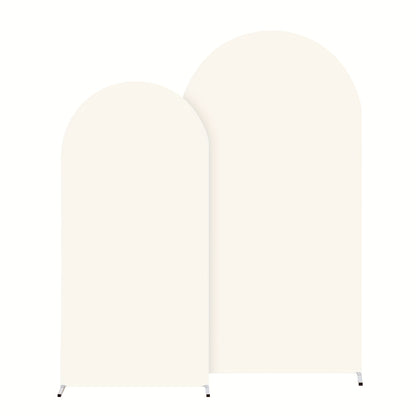 Wedding Arch Cover 2pcs Stretchable Wrinkle-Free Polyester Tight-Fit Arch Banner Covers with Zipper for Wedding Ceremony Birthday Gender Reveal Bridal Shower Graduation Party Decor