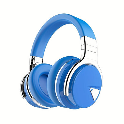 Active Noise Cancelling Over-Ear Headphones MIGHTY ROCK, Wireless Bluetooth 5.2 with 45mm Drivers Deep Bass, 30H Playtime Built-in Mic, Foldable Protein Earpads Headset for Travel Work Study Flight