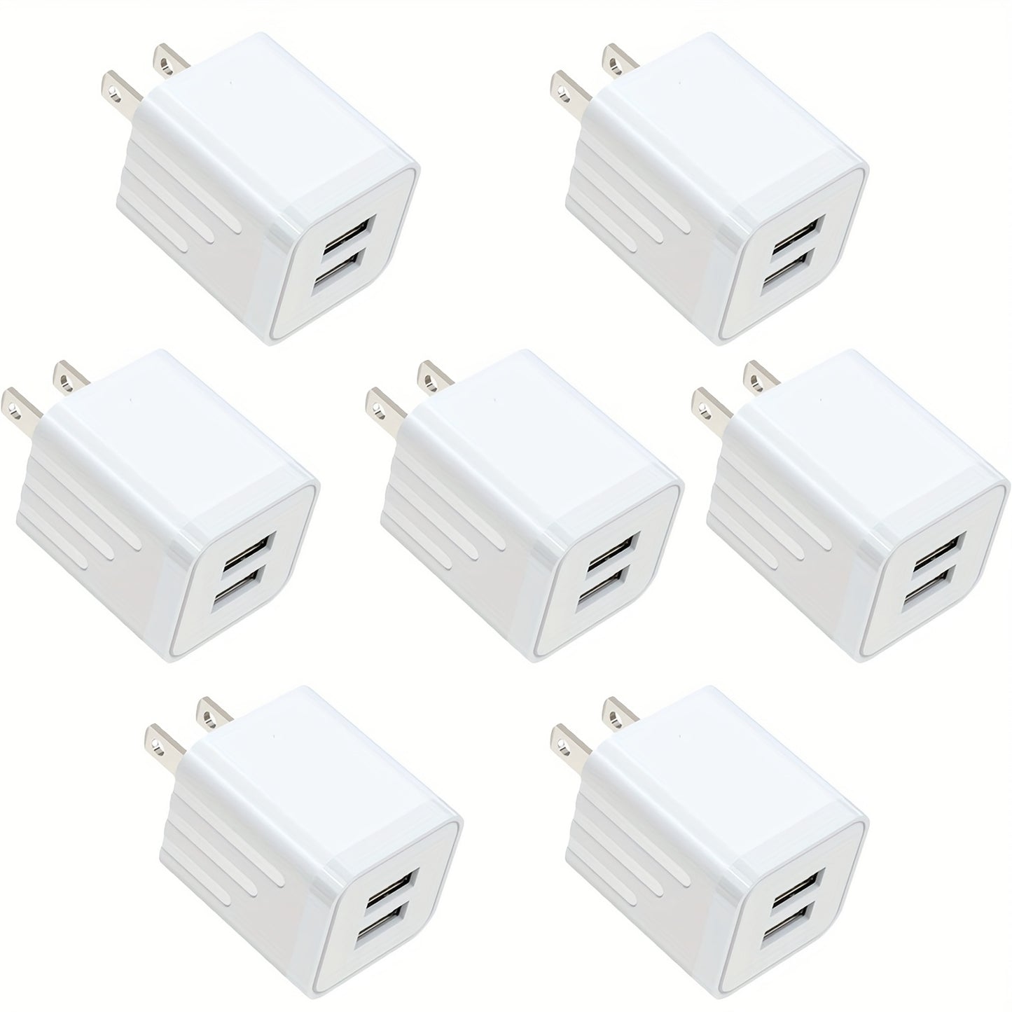Dual Port USB Wall Charger 2.1A – JOZASHON 5V Cube Power Adapter Charging Block Brick for iPhone 16 15 14 13 12 11 Pro Max SE XS XR X 8 7 6 Plus, Samsung Galaxy, Android Phones (3-8 Pack)