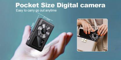 4K Dual Screen Digital Camera 18X Zoom Vlogging Camera with Anti-Shake 64GB Card & 2 Batteries – Selfie Point and Shoot Camera Gift for Friends Family