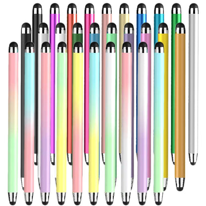 Stylus Pen 30 Pack Universal 2-in-1 Capacitive with 60 Replacement Tips for iPad iPhone Android Samsung Galaxy Tablets Laptops Chromebook All Touch Screens Bold Pastel Classic Combo Colors