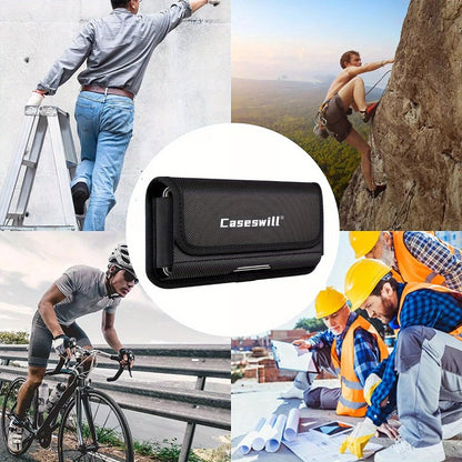 Heavy Duty iPhone Belt Clip Holster Case with Card Holder Rotating Clip Secure Snap Closure Durable Pouch for iPhone 17 Pro Max 17 Pro 17 Air 16E Plus Series – Men Outdoor Work Carry