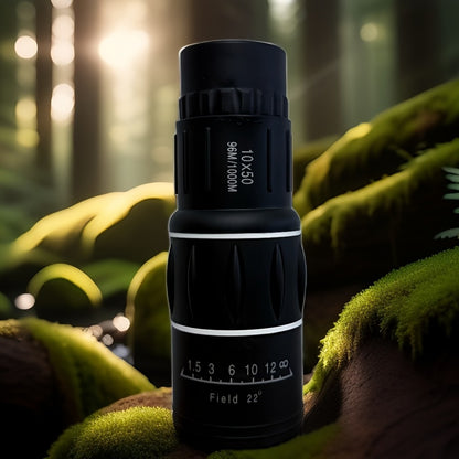 Monocular Telescope 10x50 High Power HD Compact Scope with Manual Focus for Adults Bird Watching Hiking Hunting Travel Outdoor Sightseeing Gift