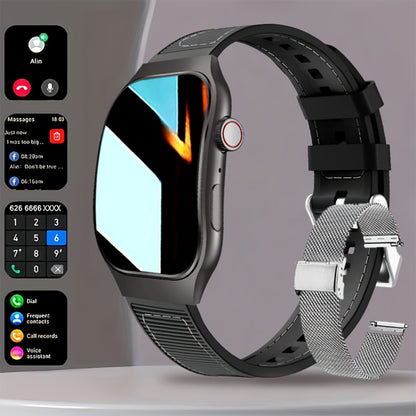 Curved Screen Smartwatch 1.96" HD 360° Panoramic Display, Bluetooth 5.2 Wireless Calling, Heart Rate Sleep Fitness Tracker, Rechargeable Battery, Outdoor Sports Fashion Watch for Men & Women