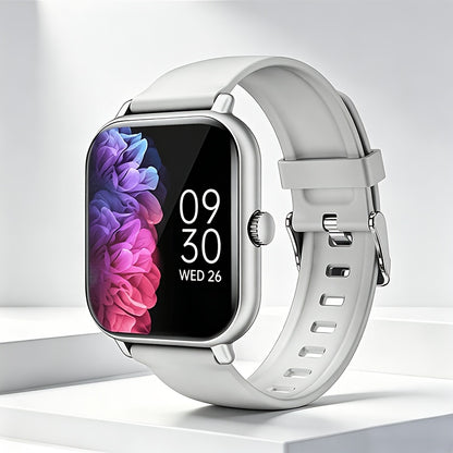 Smart Watch with Remote Photo Control & HD Voice Calling, Large Screen Unisex Smartwatch, Message Notifications, Multiple Sport Modes, Heart Rate Sleep Tracker, Compatible with iPhone & Android – Black Pink Silver Gold 5 Colors