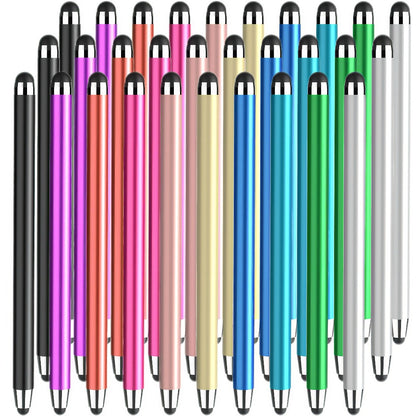 Stylus Pen 30 Pack Universal 2-in-1 Capacitive with 60 Replacement Tips for iPad iPhone Android Samsung Galaxy Tablets Laptops Chromebook All Touch Screens Bold Pastel Classic Combo Colors