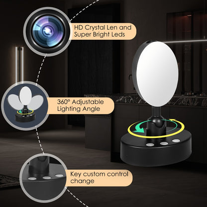 Smoke Face Projection Lamp Color-Changing LED Night Light – 360° Rotatable Ambiance Projector, Adjustable Brightness, USB Rechargeable, Multi-Mode Button Control for Bedroom Wall & Ceiling Decor