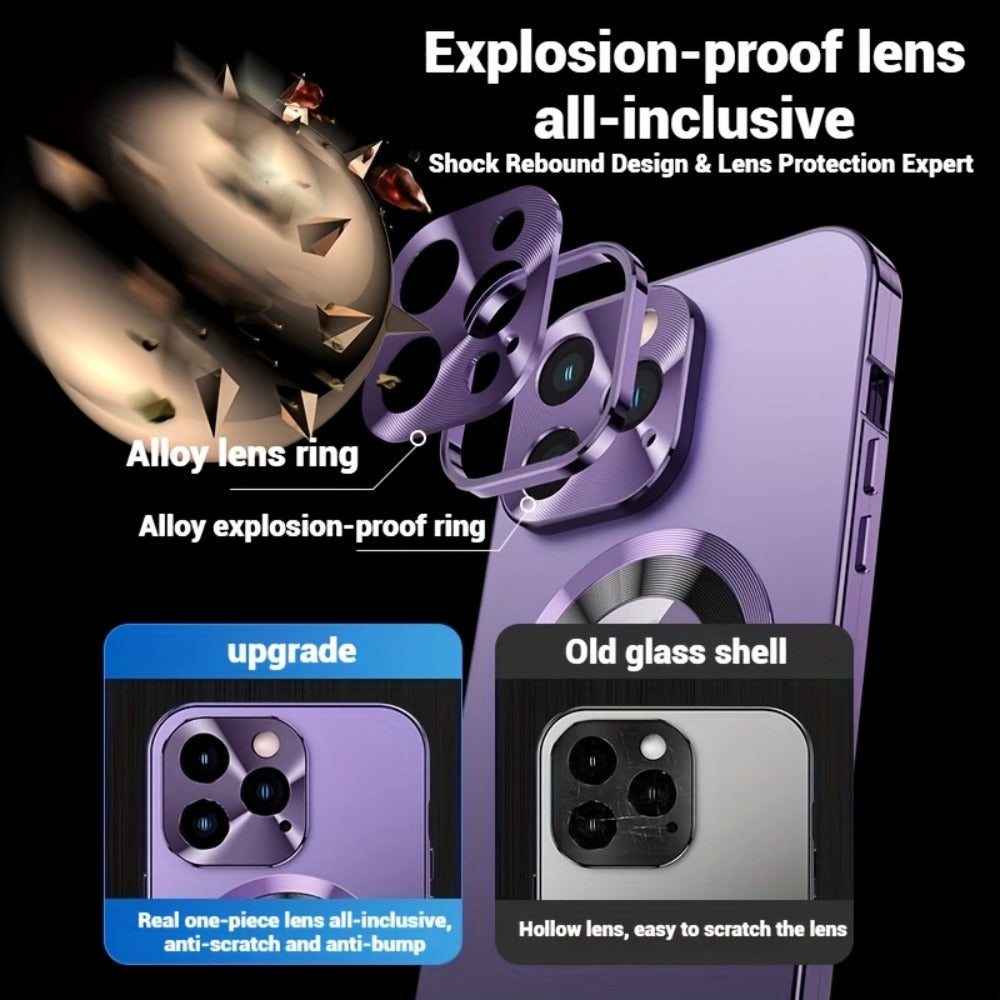 Privacy Screen iPhone Case Anti-Spy Dual-Mode Aerospace Metal Frame MagSafe Magnetic Shockproof Full Body Protection for iPhone 16 15 14 13 12 Pro Max Series – Business Travel Professional
