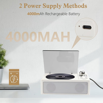 CD Player with Bluetooth Receiver FM Radio Dual Stereo Speakers, USB Player AUX Input Type-C Charging LED Display Remote Control, Multifunctional Home CD Music Player with Earphone Jack