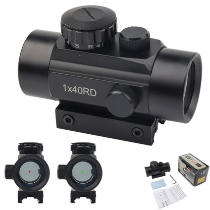 Red Green Dot Sight Scope 1x40 Picatinny Rail Mount 2 MOA Reticle for Rifles Shotguns Airsoft Hunting Shooting Optics Accessory