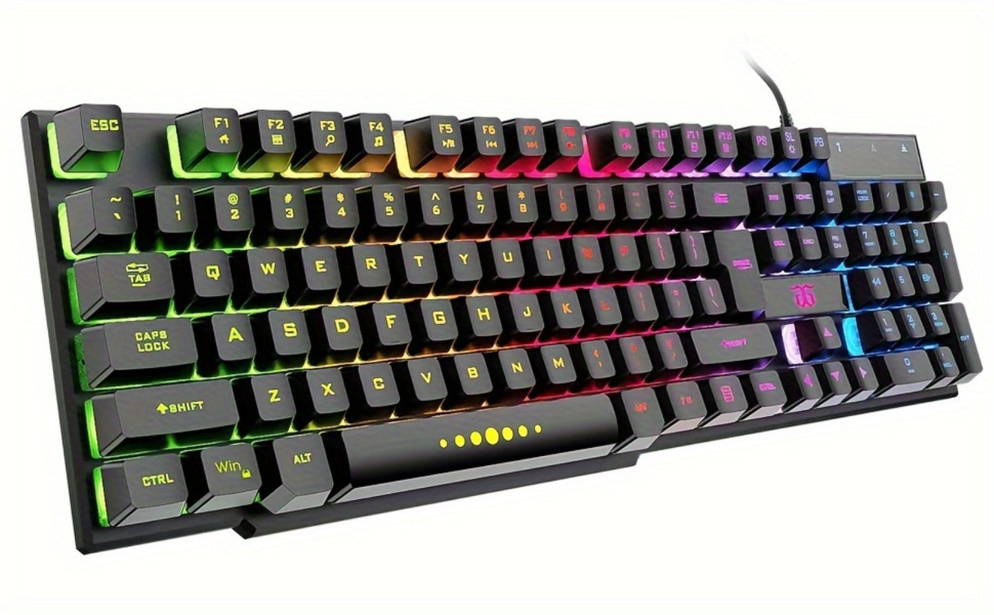 Gaming Keyboard and Mouse Combo 4-in-1 Wired Gaming Set with Headset Mouse Pad for PC Xbox PS4 Desktop Laptop RGB Bundle All-in-One Gaming Peripheral Kit for Beginners Black