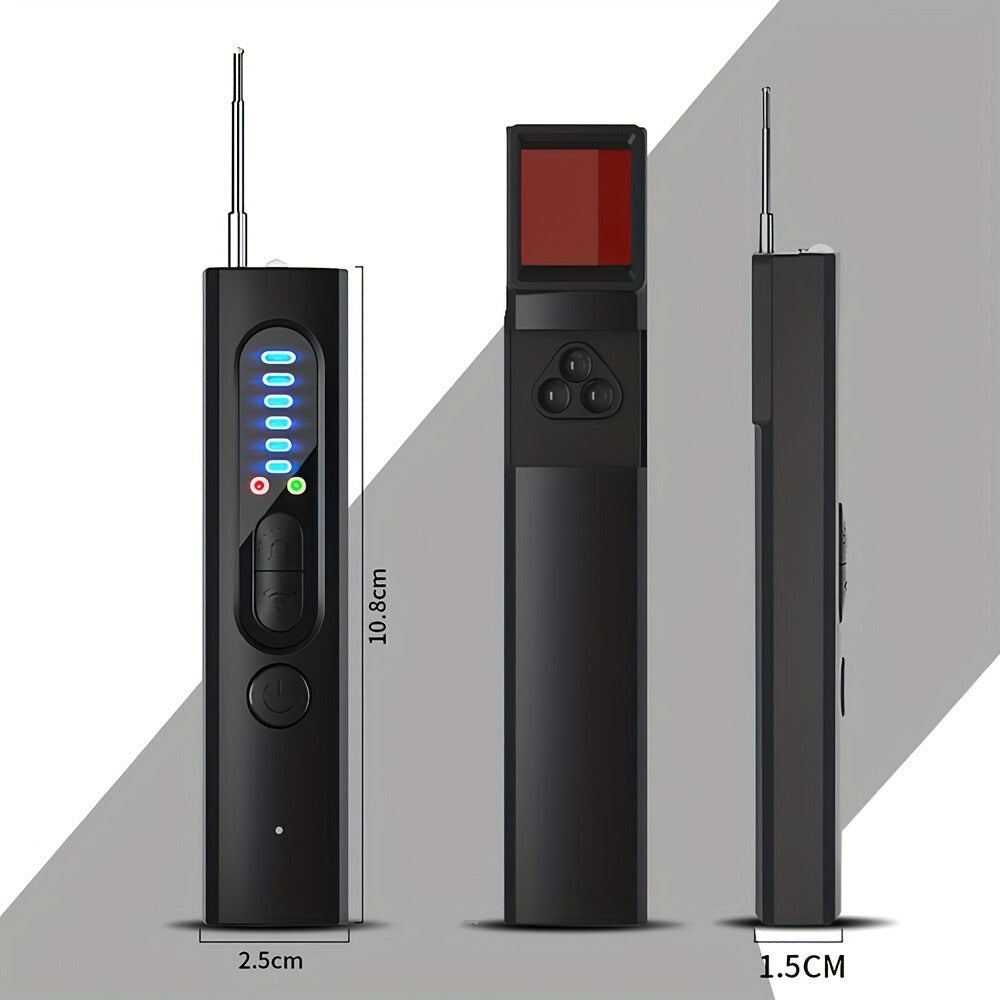 Hidden Camera Detector & Anti-Spy Bug Detector – Portable RF Signal Scanner Finds Wireless Wired GPS Pinhole Infrared Night Vision Cameras, Hotel Travel Privacy Security Device