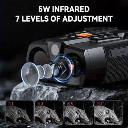 Night Vision Binoculars 4K Ultra HD with 4.5" Screen, 10X Digital Zoom & 5000mAh Battery – Digital Night Vision Goggles for Camping, Hunting, Security & Outdoor Observation, USB Rechargeable