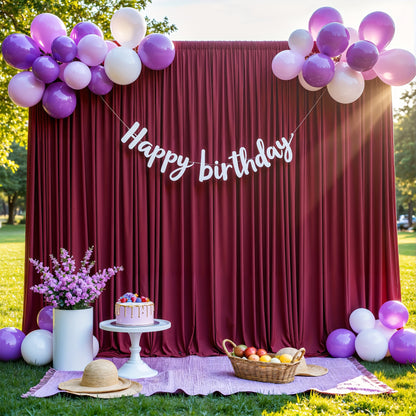 Photography Backdrop 4-Pack 5x10ft Polyester Spandex Background Cloth | Wrinkle-Resistant, Soft & Smooth with Pole Pockets | Wedding, Birthday, Banquet, Party & Event Decoration Curtains