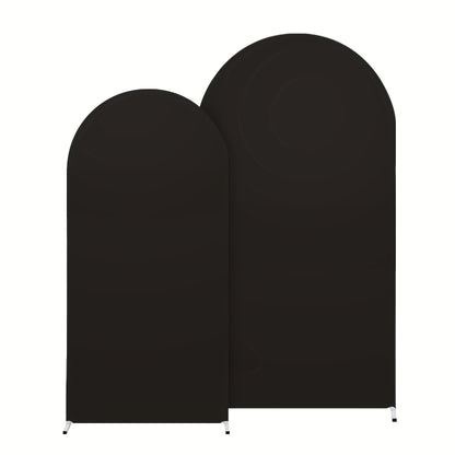 Spandex Arch Backdrop 2 Pack 6Ft x 6.6Ft Wrinkle-Free Stretch Photography Background with Bottom Zipper, Polyester Arched Cover Photo Prop for Wedding, Party, Gender Reveal & Birthday Decoration