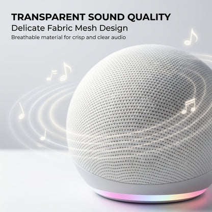 Spherical Bluetooth Speaker with RGB LED Light – Wireless Subwoofer, TWS Stereo Pairing, Portable Base, 360° Surround Sound, Globe Shape Wireless Speaker for Home, Desktop & Holiday Gifts
