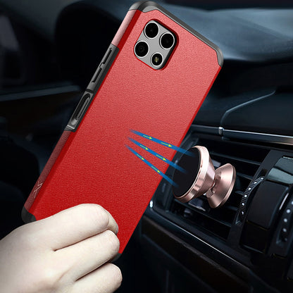 Revvl 7 5G Case Heavy Duty Dual Layer Shockproof with Magnetic Support – Hybrid Hard PC TPU Drop Protection Cover for T-Mobile Revvl 7 5G with Raised Bezels & Precise Cutouts