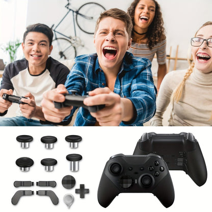 Xbox Elite Controller Series 2 Accessories 13-in-1 Replacement Kit - Paddles Thumbsticks Analog Sticks 2 D-Pads Repair Tool Stainless Steel Parts Set for Xbox Elite 2