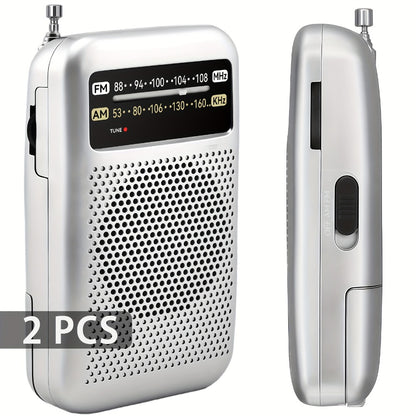 Qoosea Portable AM FM Radio with Long-Distance Reception, Handheld Transistor Radio with Crystal Clear Speaker, Battery Operated 2AA – Compact Emergency Radio for Outdoor, Camping, Travel, Home & Disaster Preparedness
