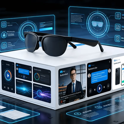 AI Translator Smart Glasses with Real-Time Simultaneous Translation, Photochromic Lenses, Built-In Wireless Earphones, HD Calls & Music – Wearable AI Eyewear for Men & Women