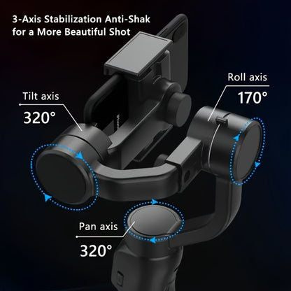 Handheld 3-Axis Smartphone Gimbal Stabilizer with Wireless Bluetooth No App Required Anti-Shake Video Recording – Includes Stand & Mount Compatible with iPhone Android Vlog Travel Live Streaming