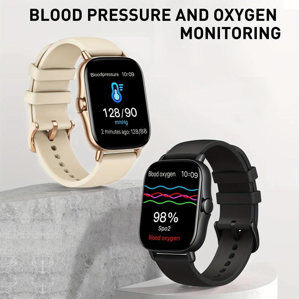 Large Screen Smart Watch with HD Voice Calling, Unisex Bluetooth Smartwatch, Message Reminder, Multiple Sport Modes, Heart Rate Sleep Tracker, Compatible with iPhone & Android – Outdoor Daily Wear Gift Watch 8 Colors