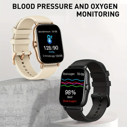 Large Screen Smart Watch with HD Voice Calling, Unisex Bluetooth Smartwatch, Message Reminder, Multiple Sport Modes, Heart Rate Sleep Tracker, Compatible with iPhone & Android – Outdoor Daily Wear Gift Watch 8 Colors