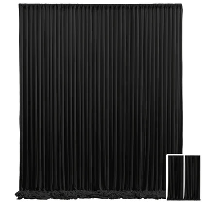 Party Backdrop Curtains 2pcs 59x118 Inch with Poles Wrinkle-Resistant Non-Transparent Fabric Background for Wedding Birthday Bridal Shower Holiday Decoration