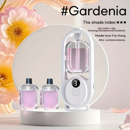 7-Color LED Aromatherapy Diffuser 150ml with USB Power, Ultrasonic Whisper-Quiet Mist, Timer Auto Shut-Off for Bedroom Office Yoga – Bundle with Hilton Gardenia Ocean Jasmine Shangri-La Oils